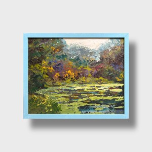 Ukrainische Ölmalerei, Botanischer Garten der Universität Lwiw, Ukrainischer Maler, Ukrainische Landschaft, Original auf Leinwand, Ukrainisches Dekor