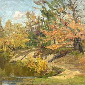 Peinture à l&#39;huile Oeuvres d&#39;art couleurs d&#39;automne objets de collection peinture nature oeuvre d&#39;art originale oeuvre d&#39;art signée