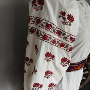 Ukrainian Vyshyvanka Embroidered Boho Blouse Vintage dress gift for her