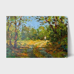 Oil painting Alone Ukrainian painter home decor original painting Ukrainian decor Original picture on canvas Textured landscape painting