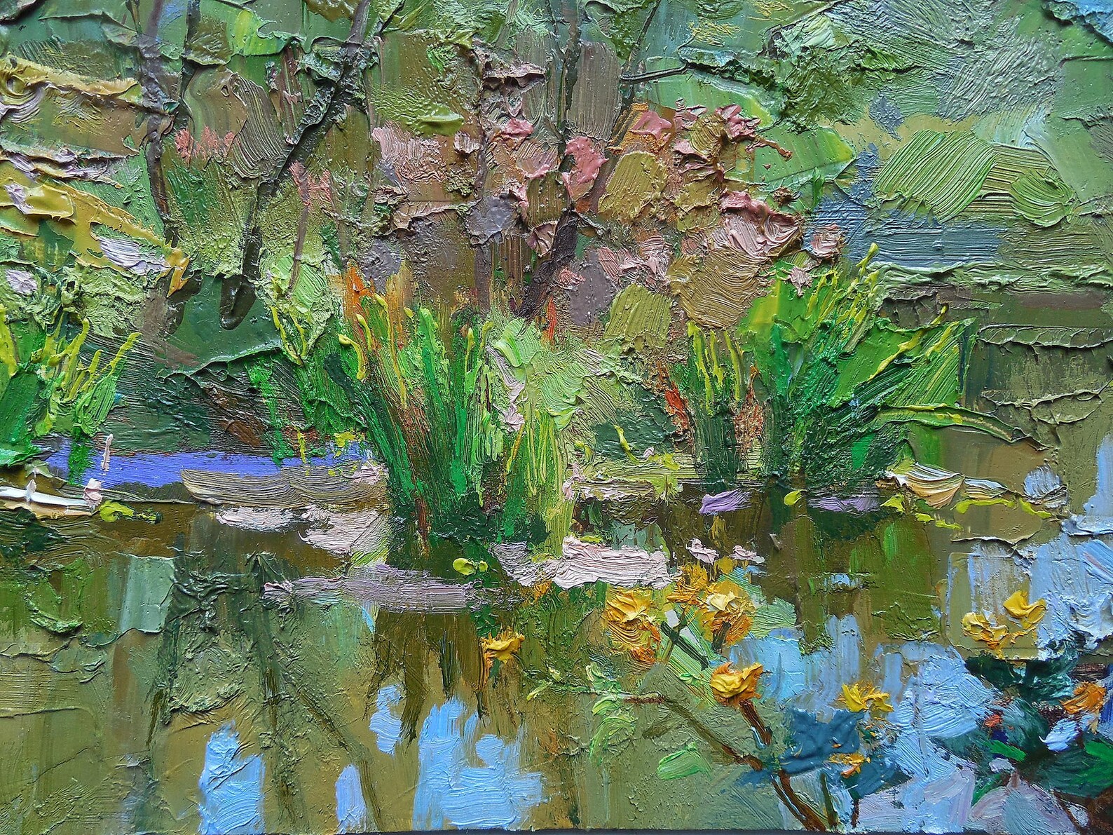 Oil painting Near forrest original picture painter landscape Etsy