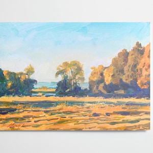 Peinture à l'huile automne peintre ukrainien mur décoration originale peinture ukrainienne photo sur carton peinture de paysage texturé