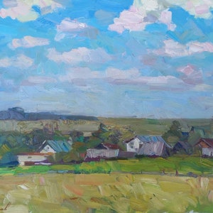 Oil painting on canvas, Sunny day, Ukrainian painter, original painting, wall decor, Home Decor, kitchen decor
