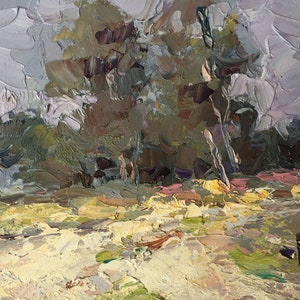 Oil painting Forest landscape painting  Ukrainian painter home decor original painting kitchen decor art work wall decor