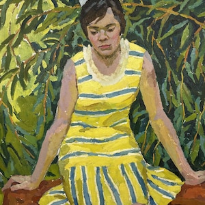 Pintura a óleo Retrato de uma menina obras de arte colecionáveis natureza pintura obras de arte originais obras de arte assinadas