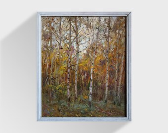 Original Ölgemälde, Vintage Kunst, Landschaftsmalerei, große Wandkunst, Landschaftsmalerei, Ölgemälde, Ukrainische Kunst, impressionistische Kunst