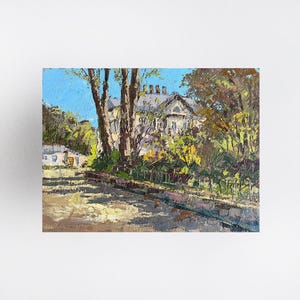 Oil painting Botanical Garden painting Ukrainian painter wall home decor original painting Ukrainian decor landscape painting Textured