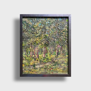 Oil painting Botanical Garden of Lviv University Ukrainian painter home decor original painting Ukrainian decor landscape painting Textured