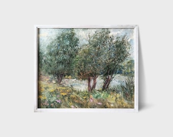 Original Ölgemälde, Vintage Kunst, Landschaftsmalerei, große Wandkunst, Landschaftsmalerei, Ölgemälde, Ukrainische Kunst, impressionistische Kunst