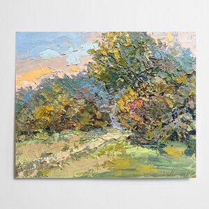 Ukrainian oil painting, Summer painting, Ukrainian painter, Ukrainian Travel landscape, Original picture on canvas, Ukrainian decor, Texture