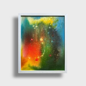 Abstract Oil Painting: Colorful Pegasus Decor, Framed Canvas Art