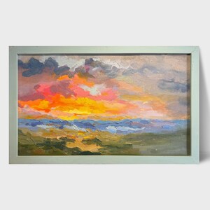 Original oil painting modern art, Landscape painting, large wall art, Framed painting, living room decor, Ukrainian art, Impressionist art