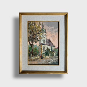 Oil painting Lviv Church of St. Paraskeva Friday Ukrainian painter home decor original painting Ukrainian decor cityscape painting Framed