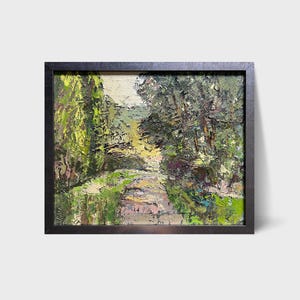 Oil painting Botanical Garden of Lviv University Ukrainian painter home decor original painting Ukrainian decor landscape painting Textured