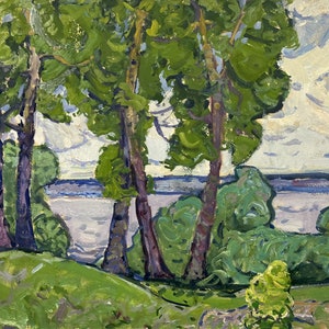 Pintura a óleo Antes da chuva obras de arte colecionáveis pintura da natureza obras de arte originais obras de arte assinadas