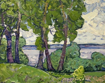 Pintura al óleo original: "Antes de la lluvia" Arte paisajístico