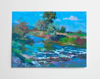 Original oil painting modern art, landscape painting, largewall art, Framed painting, living room decor, Ukrainian art, Impressionist art