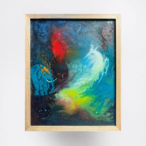 Abstract oil painting, Sleep Abstract painting, Ukrainian painter, Ukrainian Abstract, Original picture on canvas, Ukrainian decor, Textured