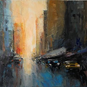 Original acrylic painting, modern art, landscape painting, large wall art, canvas art, living room decor, Ukrainian art, Impressionist art