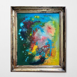 Abstract Ukrainian oil painting, Perception, Ukrainian painter, Ukrainian Abstract, Original picture on canvas, Ukrainian decor, Framed