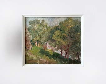 Original Ölgemälde, Vintage Kunst, Landschaftsmalerei, große Wandkunst, Landschaftsmalerei, Ölgemälde, Ukrainische Kunst, impressionistische Kunst