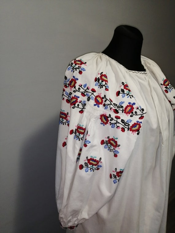 Vintage Ukrainian dress with flovers Antique dress