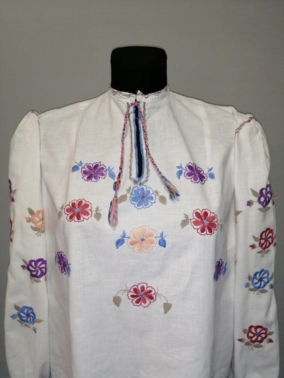 Vintage folk blouse, ukrainian vyshyvanka dress, … - image 4