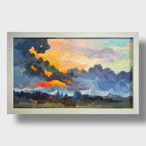Original oil painting modern art, Landscape painting, large wall art, Framed painting, living room decor, Ukrainian art, Impressionist art