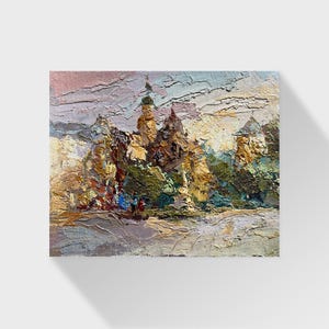 Oil painting Bernardine Monastery painting Ukrainian painter Frame wall home decor original painting Ukrainian decor cityscape painting