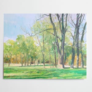 Peinture à l'huile avril peintre ukrainien mur décoration murale peinture originale décoration ukrainienne photo sur carton peinture paysage texturé