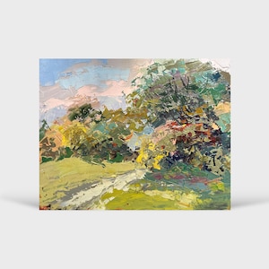 Ukrainian oil painting, Summer painting, Ukrainian painter, Ukrainian Travel landscape, Original picture on canvas, Ukrainian decor, Texture