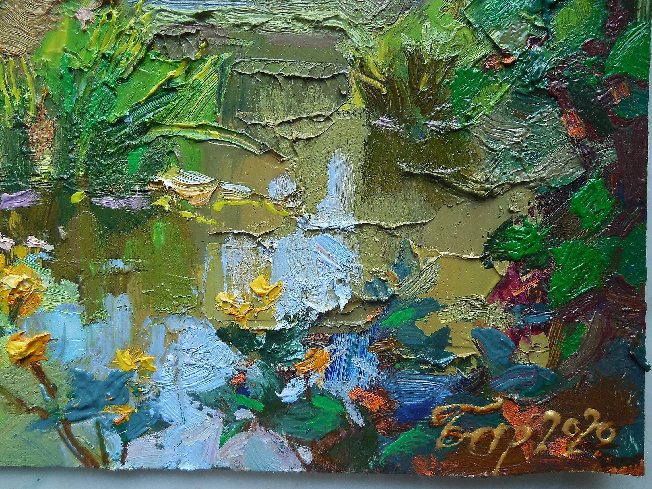 Oil painting Near forrest original picture painter landscape Etsy