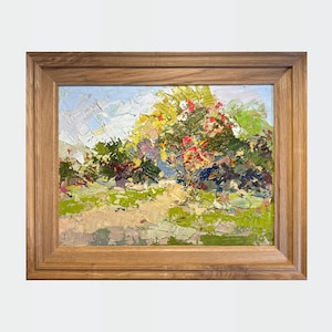 Original oil painting modern art, Landscape painting, small wall art, Framed painting, living room decor, Ukrainian art, Impressionist art