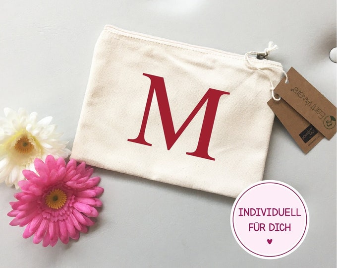 personalized small bag made of organic cotton "letter"