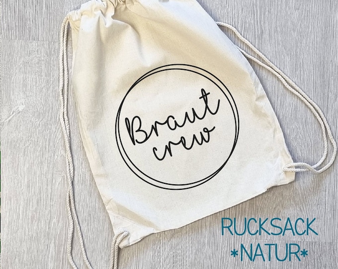 Jute bag and backpack "Team Bride", decor 4