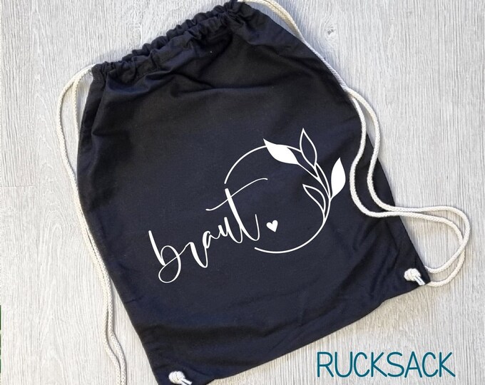 Jute bag and backpack "Bride", decor 6