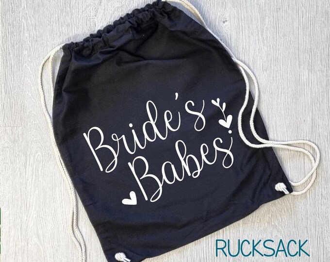 Jute bag and backpack "Team Bride", decor 5