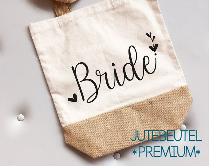Jute bag and backpack "Bride", decor 5