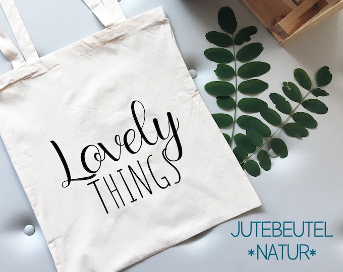 jute bag and backpack "Lovely things"