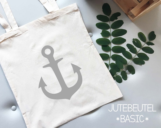 Jute bag, backpack, anchor, bag, bag, cotton