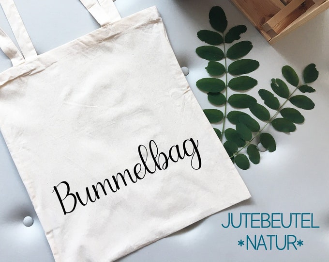 jute bag and backpack "Bummelbag"