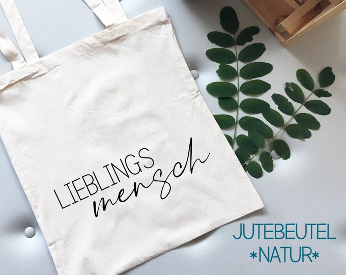 jute bag and backpack "Favorite Person"