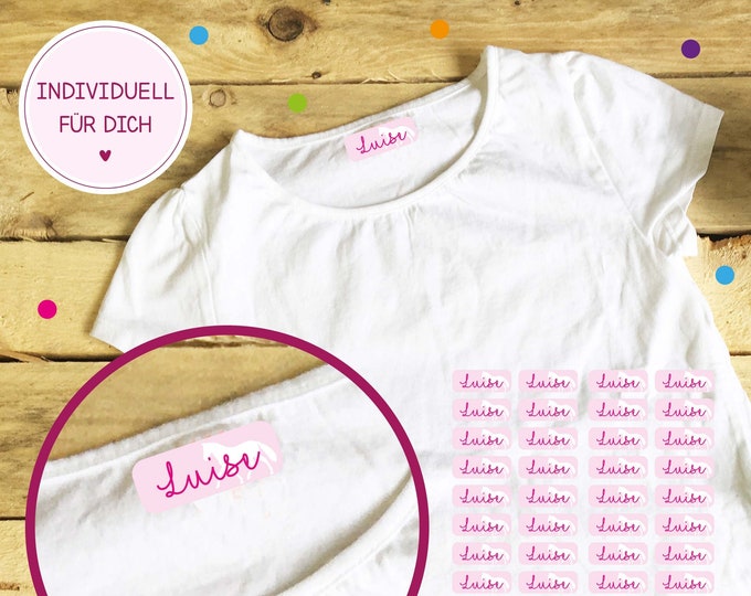 personalized iron-on labels horse (48 pieces)