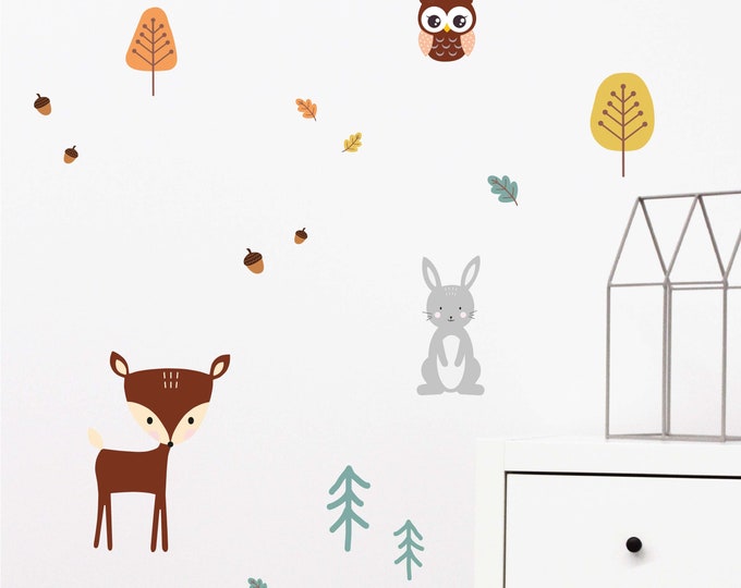 Wandtattoo, Waldtiere