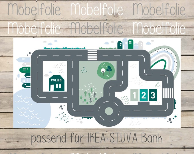 Street sticker for IKEA Stuva bench