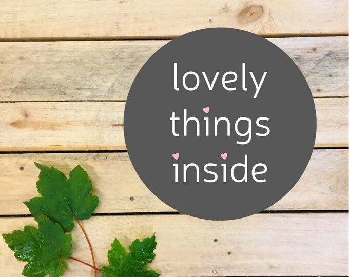 Stickers in a sheet of 10 "lovely things inside", decor 1