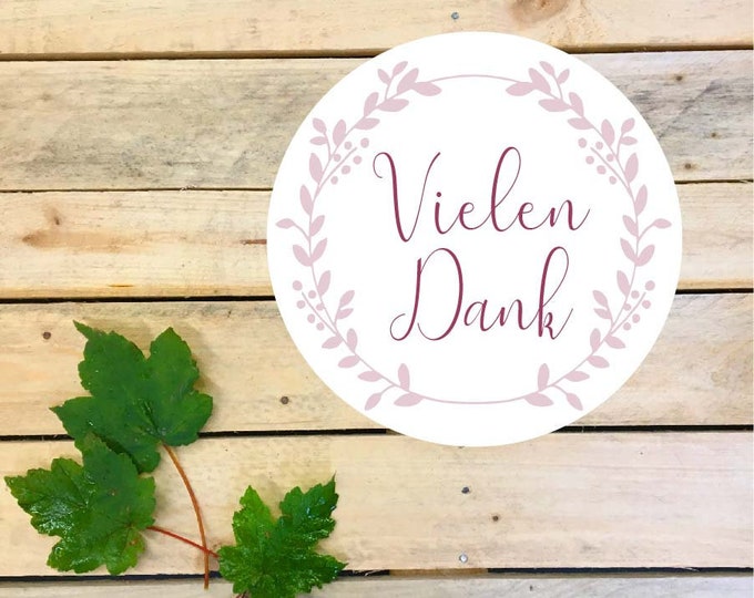 Stickers in a sheet of 10 “Thank you very much”, decor 3