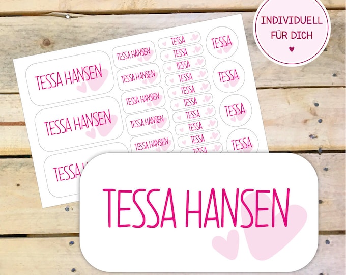 Aufkleber, Name, Dekor 3