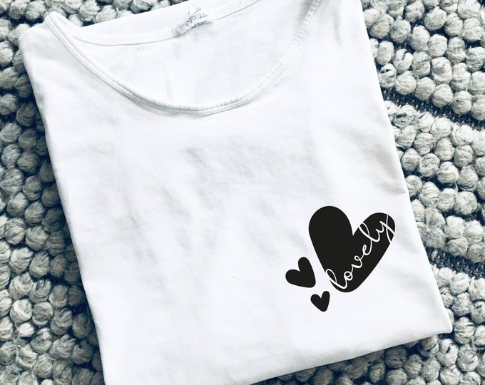 Iron-on patch "lovely", several sizes and colors to choose from