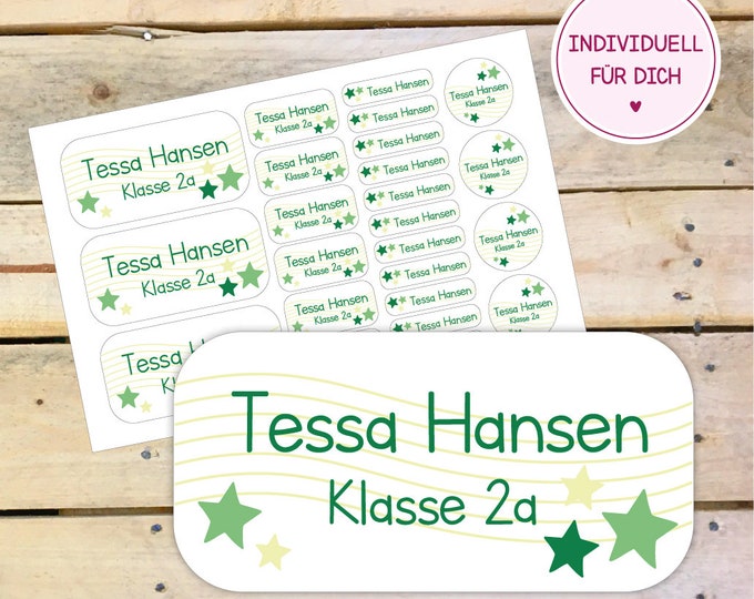 Aufkleber, Name, Dekor 6